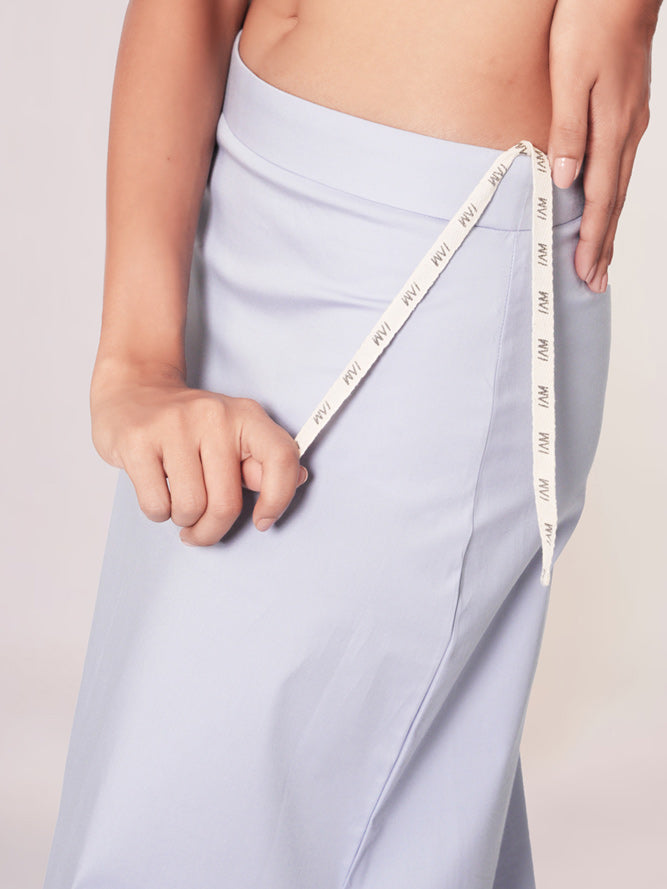 Sky blue plain lycra cotton petticoat