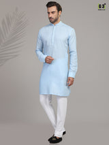 Sky cotton kurta suit for festive
