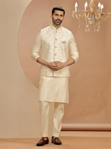 Stunning cream waistcoat set for wedding