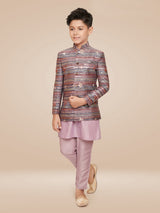 Stunning purple silk indowestern
