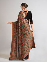 Stylish black georgette saree