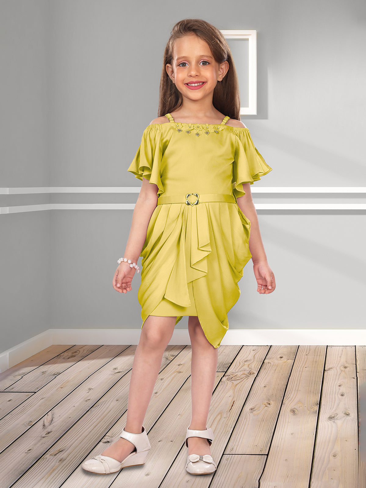 green lycra dress Stylish lime – G3+Fashion Islamic Evening Dress
