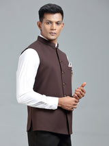 Stylish statement with brown waistcoat for men