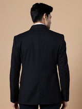 Terry rayon black reception blazer