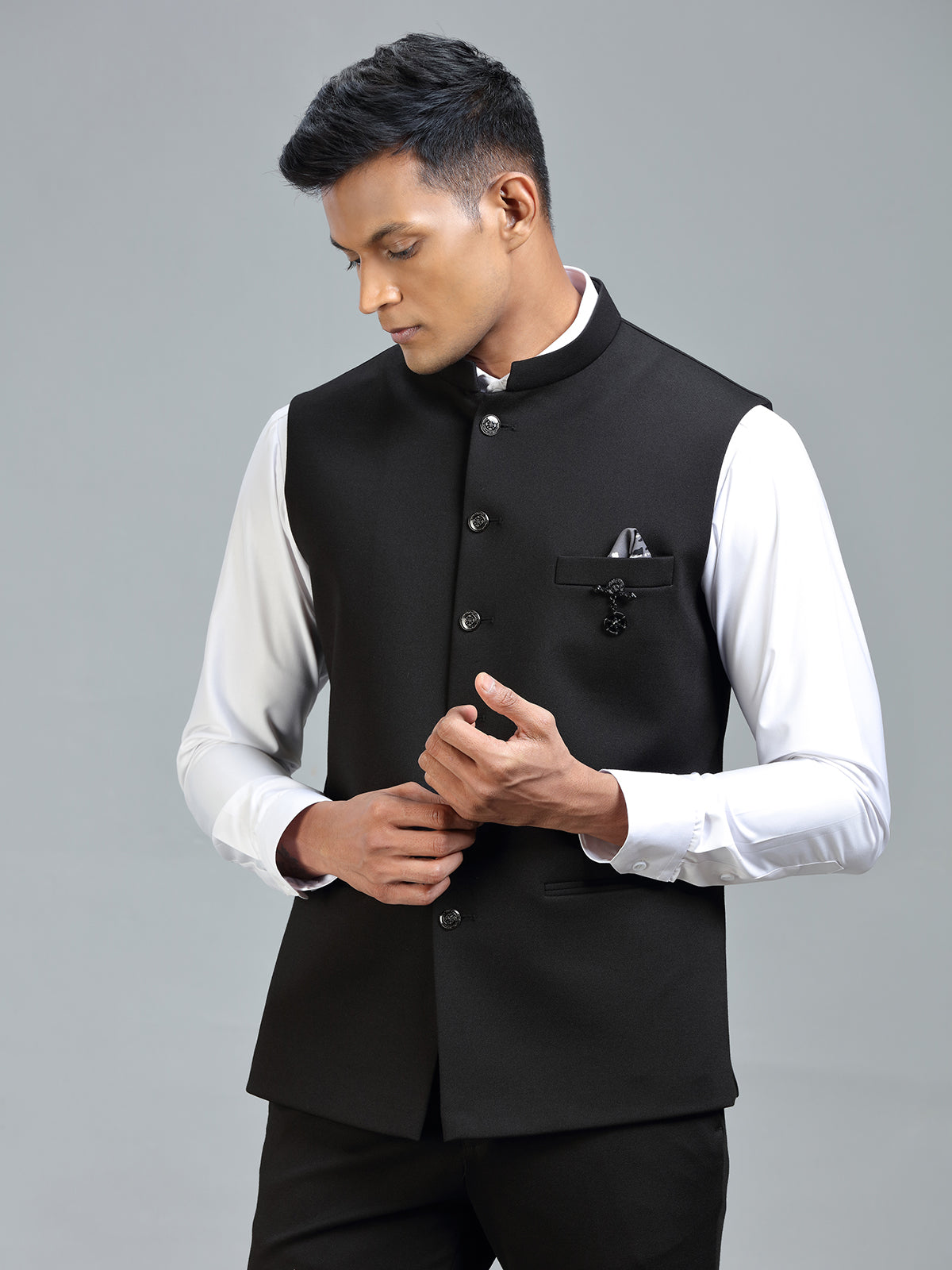 Timeless elegance ultimate black waistcoat for men