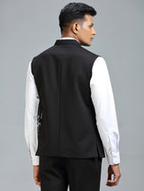 Timeless elegance ultimate black waistcoat for men