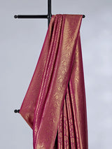 Wine art silk saree with zari detailing for women