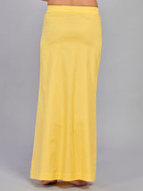 Yellow plain lycra cotton petticoat