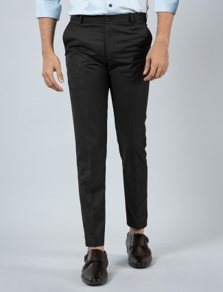 AeBBe solid black formal trouser