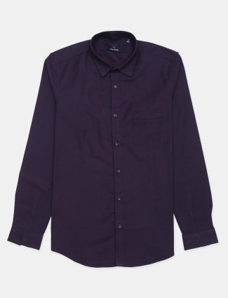 Allen Solly casual shirt in solid violet tint