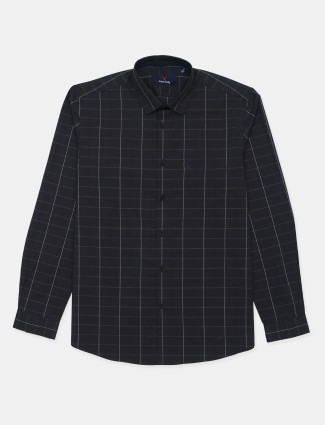 Allen Solly checks style black casual shirt for mens