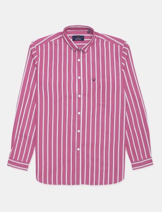 Allen Solly pink stripe cotton casual shirt