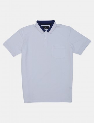 Allen Solly solid stylish white cotton t-shirt