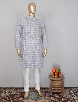 Amazing cream color cotton kurta suit for mens