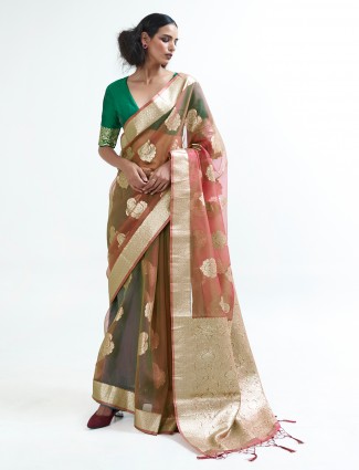 Amazing party occasions silk saree in pink color