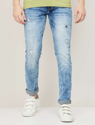 Spykar casual wear fulky style washed jeans