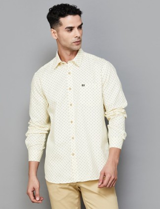 ARROW SPORT off-white printed casual shirt