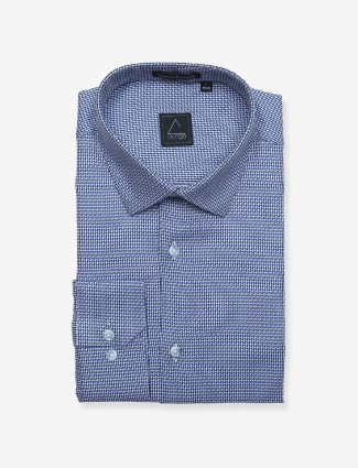 Avega latest blue printed cotton shirt