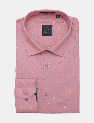 Avega pink color cotton fabric printed shirt