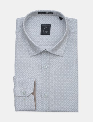 Avega printed grey color solid style cotton shirt