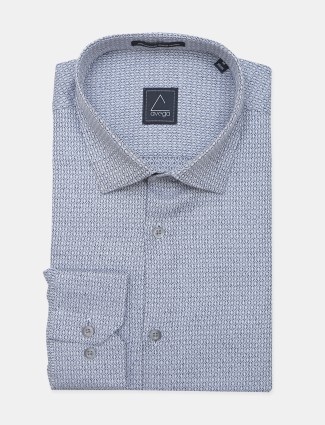 Avega printed grey cotton shirt for mens