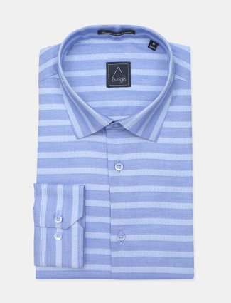 Avega sky blue stripe cotton shirt
