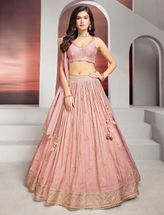 Beautiful pink lehenga choli for wedding