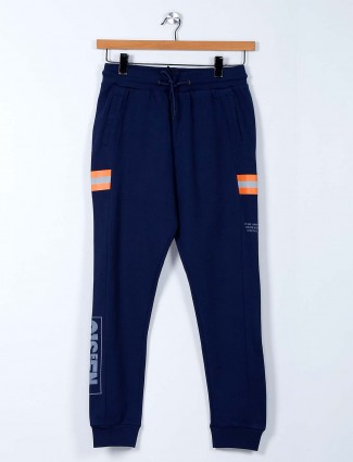 Being Human blue solid night track pant