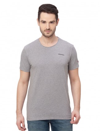 Being human grey stripe cotton t-shirt
