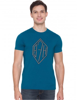 Being Human solid style teal blue t-shirt