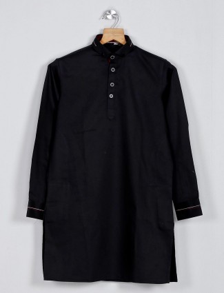 Black plain festive wear pathani suit