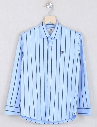 Blazo blue stripe cotton shirt