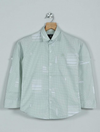 Blazo green casual wear printed shirt