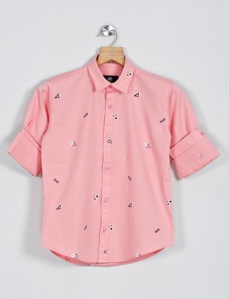 Blazo pink printed full sleeve shirt