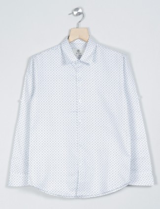 Blazo white cotton casual wear shirt