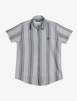 Blazo white stripe cotton shirt