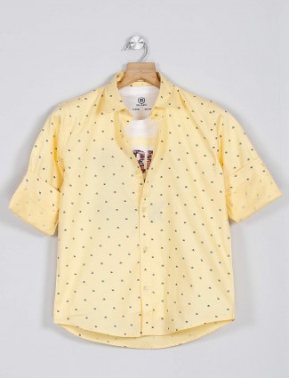 Blazo yellow printed full sleeve shirt