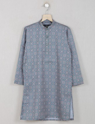 Blue cotton festive special kurta suit