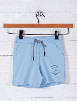 Blue shorts for girls in cotton