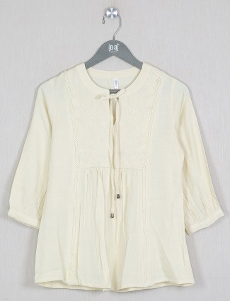 Boom casual style yellow shade top in cotton