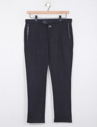 Cookyss black hued comfortable track pant
