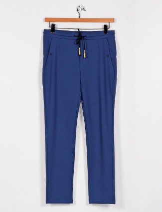 Cookyss blue cotton printed track pant
