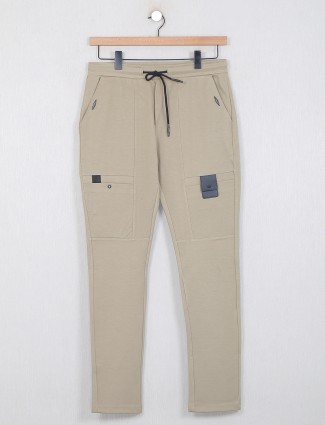 Cookyss khaki color cotton night track pant
