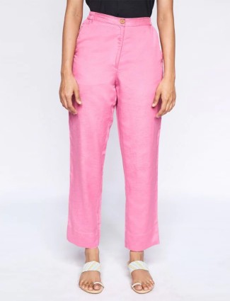 Cotton blush pink pant for gorgeous women