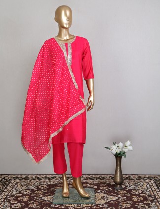 cotton silk pink wedding event pant suit for women