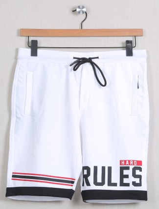 Deepee presented white printed shorts for men