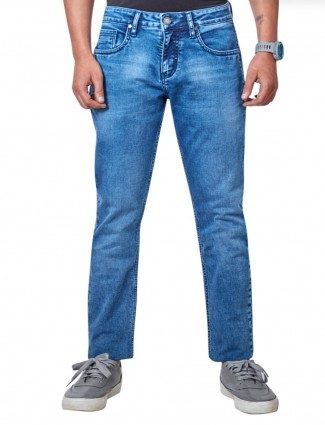Dragon Hill blue solid casual slim fit jeans