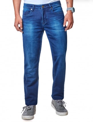 Dragon Hill blue washed casual slim fit jeans