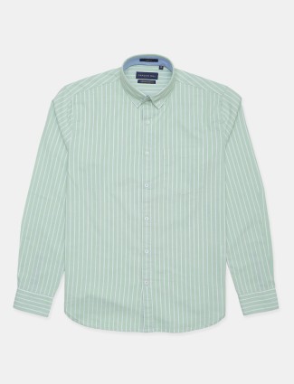 Dragon Hill green cotton stripe style shirt