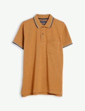 Dragon Hill khaki cotton plain t shirt